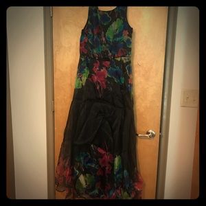Multicolored Taffeta Gown